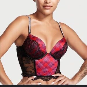 NEW Victoria Secret padded push up bustier/crop top